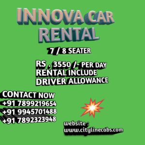 Innova for rent in Bangalore with driver