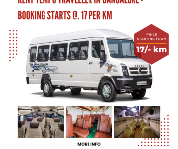Rent Tempo Traveller in Bangalore - Booking starts @. 17 per Km