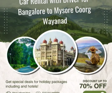 Car Rental with Driver for Bangalore to Mysore Coorg Wayanad