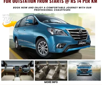 SUV cheapest Innova car rental Bangalore for Outstation